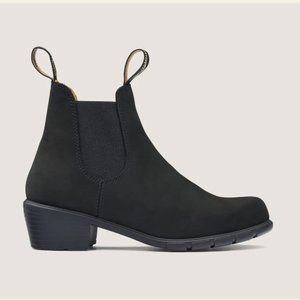 Women's Blundstones HEELED BOOTS - BLACK NUBUCK